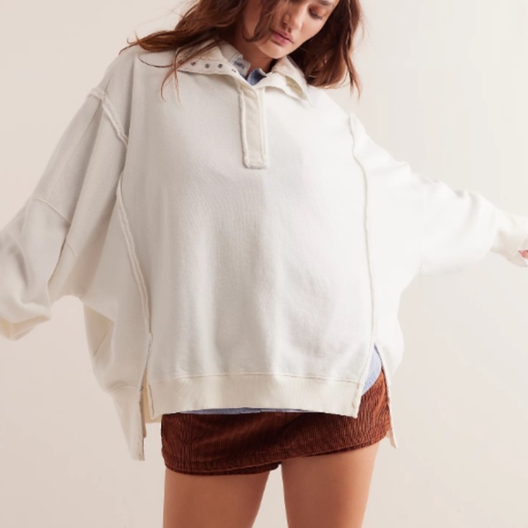 NWT Free People x We The Free Camden Henley Pullover Sweatshirt - Picture 8 of 16